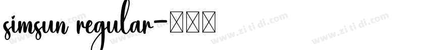 simsun regular字体转换